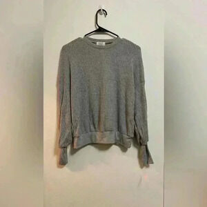 NWT - PST - Project Social T - Grey Long Sleeve Waffle Knit Lightweight Top - XS